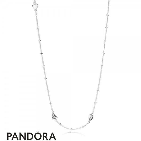 Women's Pandora Jewellery Sparkling Arrows Necklace