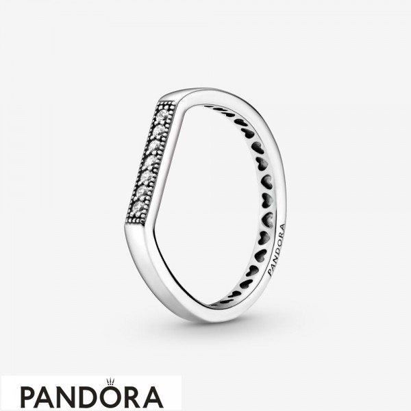 Women's Pandora Jewellery Sparkling Bar Stacking Ring