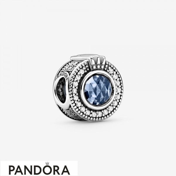 Women's Pandora Jewellery Sparkling Blue Crown O Charm