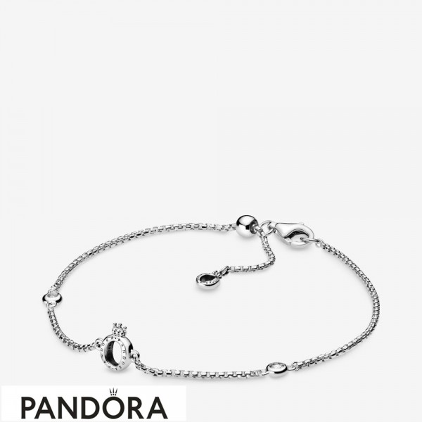 Women's Pandora Jewellery Sparkling Crown O Chain Bracelet