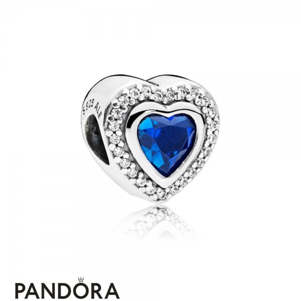 Women's Pandora Jewellery Sparkling Night Blue Love Heart Charm