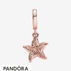 Women's Pandora Jewellery Sparkling Starfish Dangle Charm