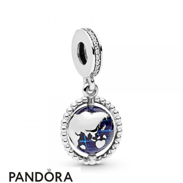 Women's Pandora Jewellery Spinning Globe Dangle Charm
