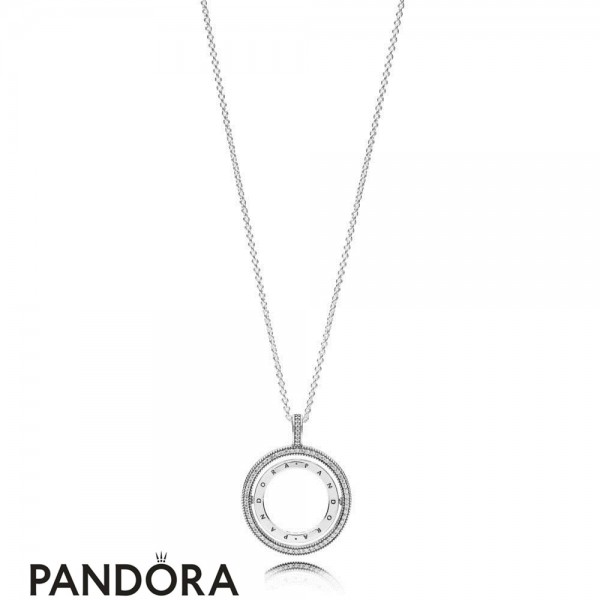 Women's Pandora Jewellery Spinning Hearts Of Pandora Jewellery Necklace