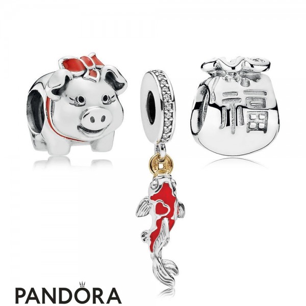 Women's Pandora Jewellery Sterling Silver Lunar New Year Charm Pack