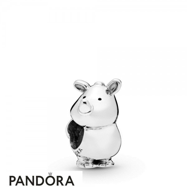 Women's Pandora Jewellery Sterling Silver Rino The Rhinoceros Charm