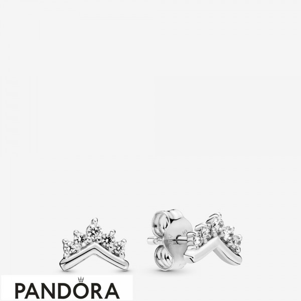 Women's Pandora Jewellery Tiara Wishbone Stud Earrings