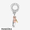 Women's Pandora Jewellery Triple Monogram And Logo Dangle Charm