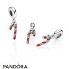 Pandora Jewellery Winter Collection Sparkling Candy Cane Pendant Charm Berry Red Enamel