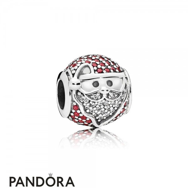 Pandora Jewellery Winter Collection Sparkling Jolly Santa Charm Red