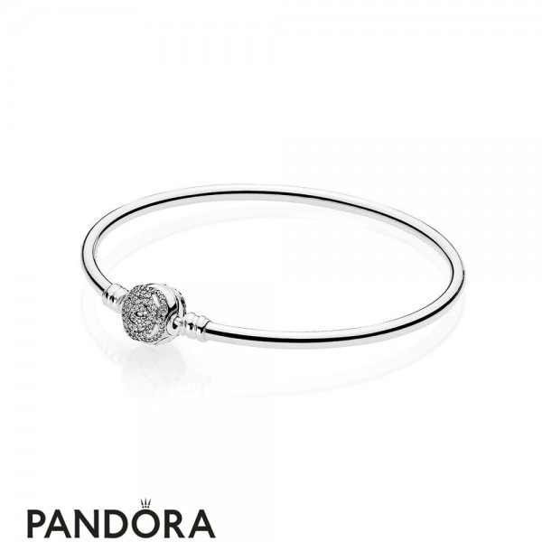 Pandora Jewellery Bracelets Disney Disney Beauty The Beast Bangle Bracelet Clear Cz