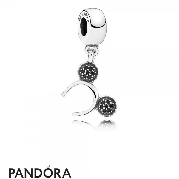 Pandora Jewellery Disney Charms Mickey Headband Pendant Charm Black Cz