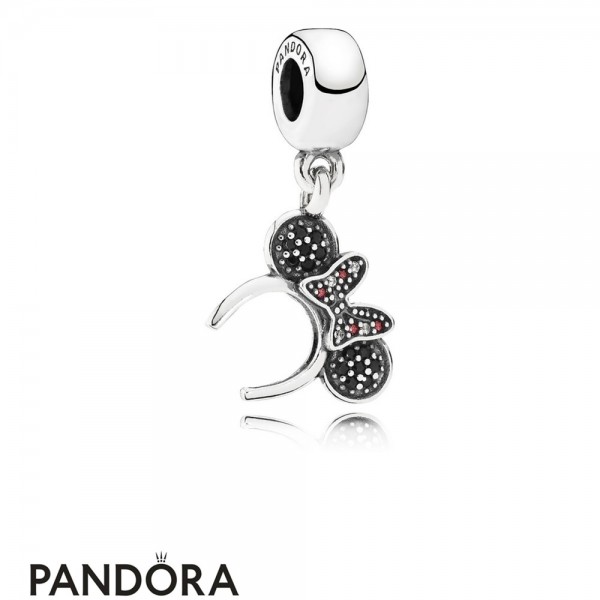 Pandora Jewellery Disney Charms Minnie Headband Pendant Charm Black Red Cz