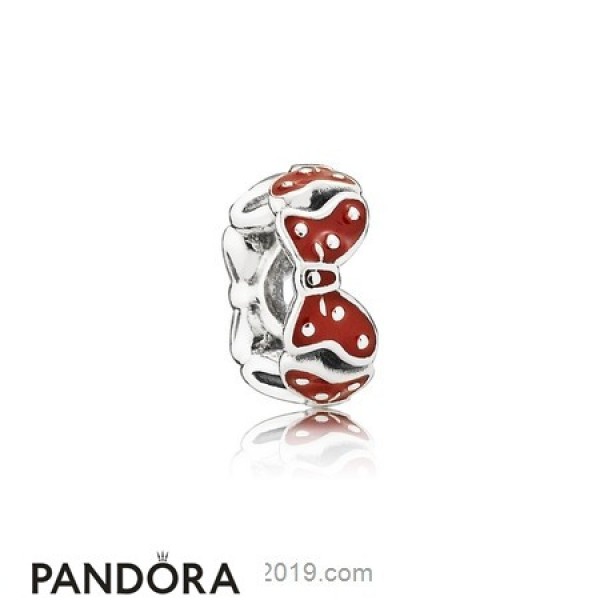 Pandora Jewellery Disney Charms Minnie's Bows Spacer Red White Enamel