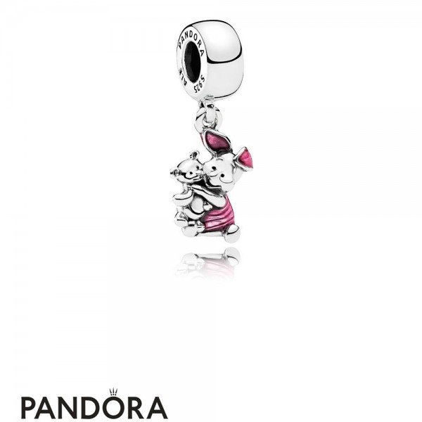 Pandora Jewellery Disney Charms Piglet Pendant Charm Transparent Cerise Enamel