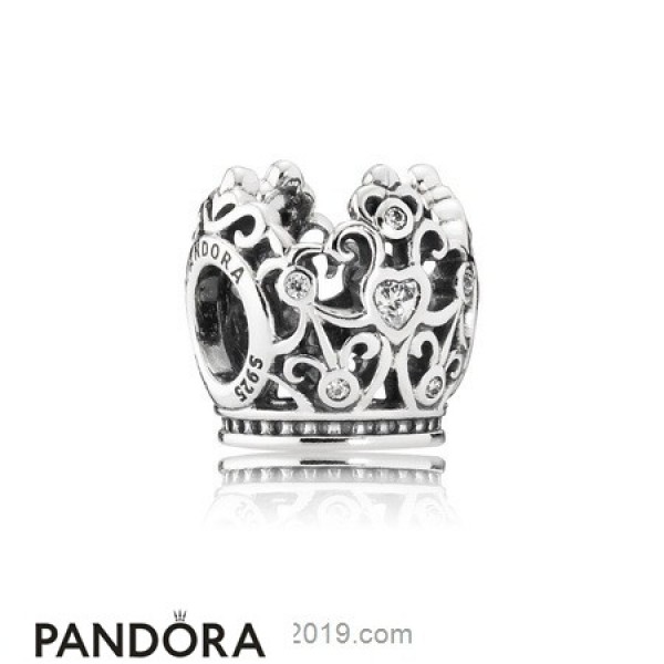 Pandora Jewellery Disney Charms Princess Crown Charm Clear Cz