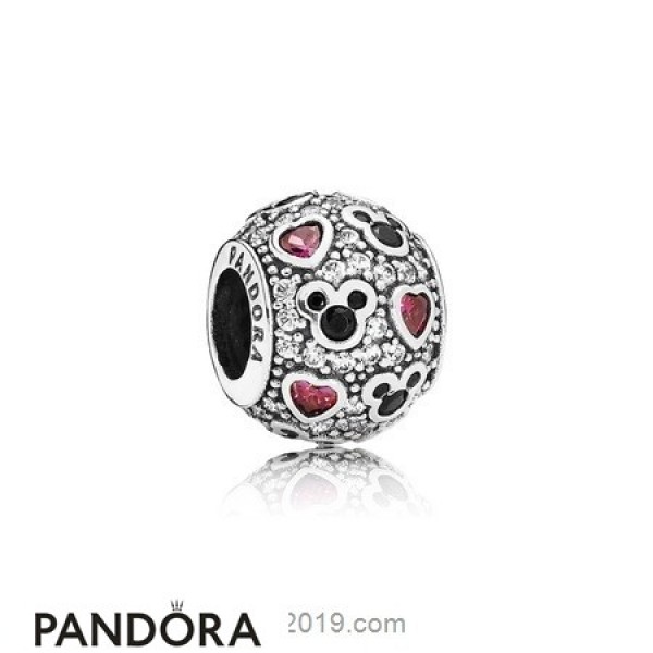 Pandora Jewellery Disney Charms Sparkling Mickey Hearts Charm Clear Cz