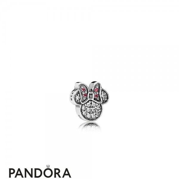 Pandora Jewellery Disney Charms Sparkling Minnie Icon Petite Charm Red Clear Cz