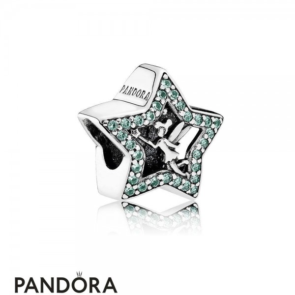 Pandora Jewellery Disney Charms Tinker Bell Star Charm Green Cz