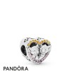Women's Pandora Jewellery Disney Simba And Nala Heart Charm