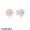 Pandora Jewellery Earrings Blooming Dahlia Stud Cream Enamel Blush Pink Crystals