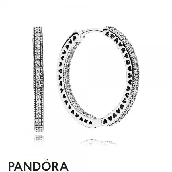 Womens Pandora Jewellery Earrings Hearts Of Pandora Jewellery Hoop Earrings