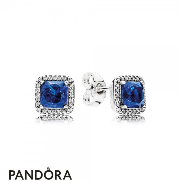 Pandora Jewellery Earrings Timeless Elegance Stud Earrings True Blue Crystals