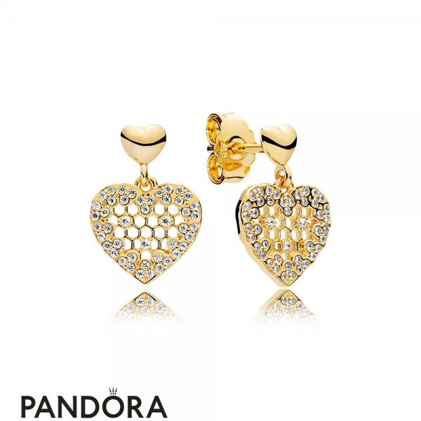 Pandora Jewellery Shine Honeycomb Lace Earring Studs