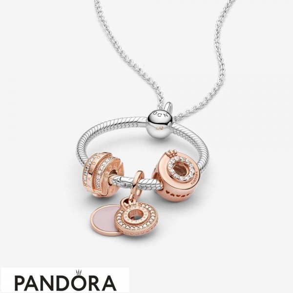 Pandora Jewellery Crown O O Pendant Necklace Set