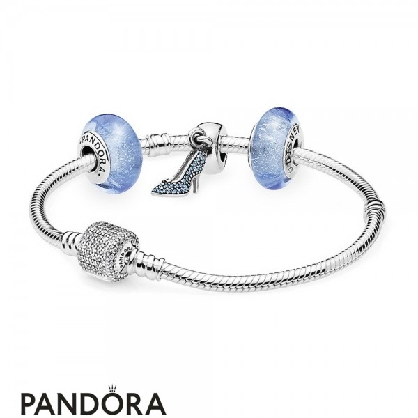 Women's Pandora Jewellery Disney Cinderella's Slipper Bracelet Gift Set