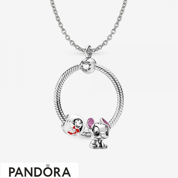 Women's Pandora Jewellery Disney Lilo And Stitch O Pendant Set
