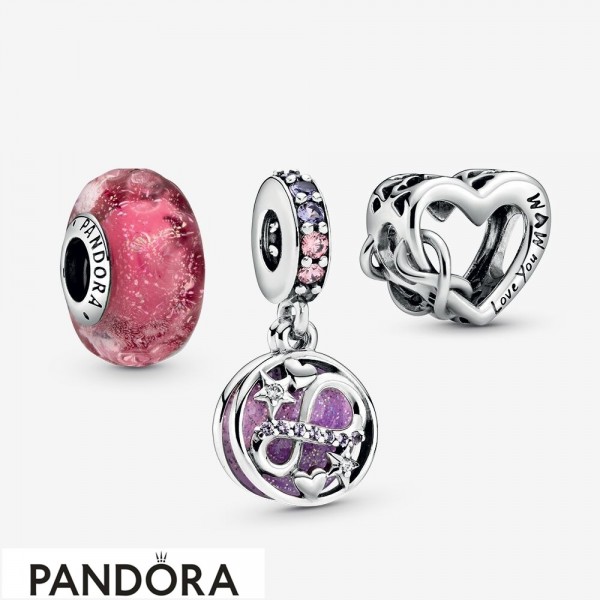 Women's Pandora Jewellery Glittering Infinity Charm Pack