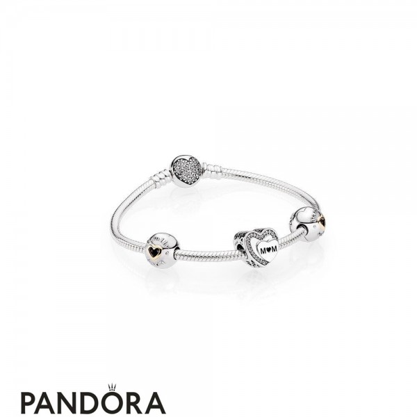 Pandora Jewellery Holiday Gift Tribute To Mom Bracelet Set