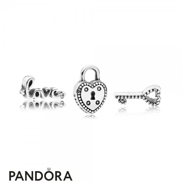 Women's Pandora Jewellery Key To My Heart Petite Charm Pack