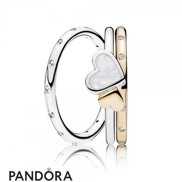 Women's Pandora Jewellery Love Drops Ring Stack