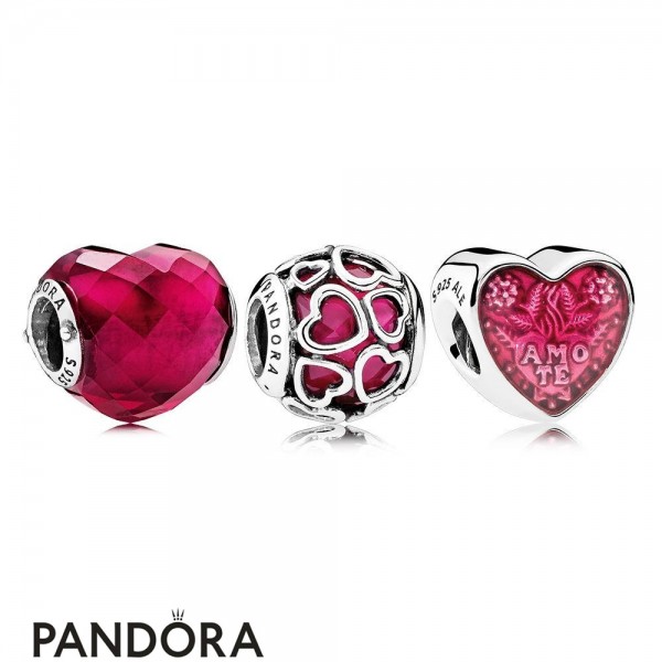 Women's Pandora Jewellery Lucky In Love Fuchsia Charm Pack Outlet