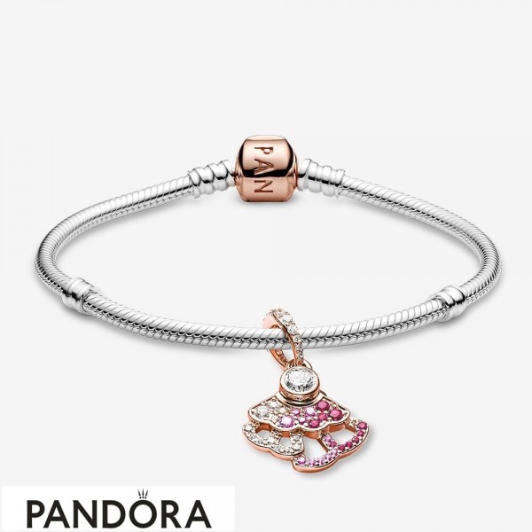 Women's Pandora Jewellery Pink Fan Bracelet Set