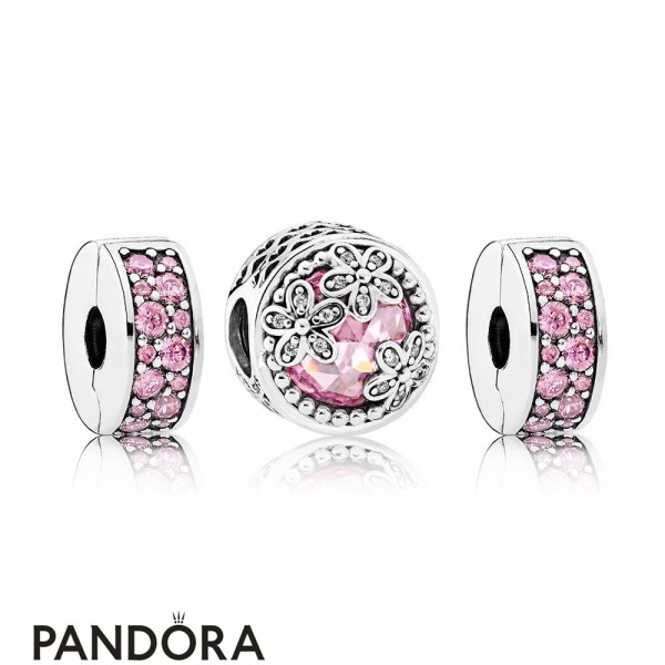 Women's Pandora Jewellery Pretty In Pink Charm Set