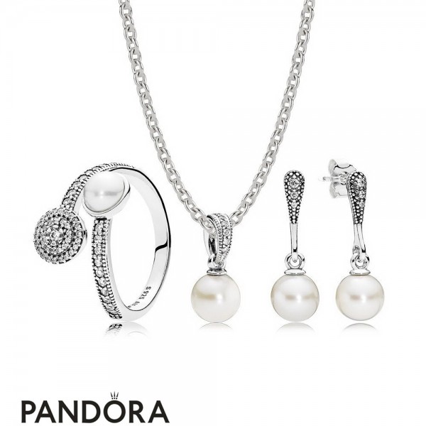 Women's Pandora Jewellery Radiant Glow Pearl Gift Set