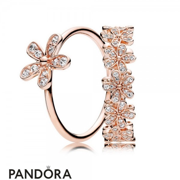 Pandora Jewellery Rose Dazzling Daisy Ring Stack