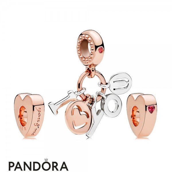 Pandora Jewellery Rose I Love You Charm Pack