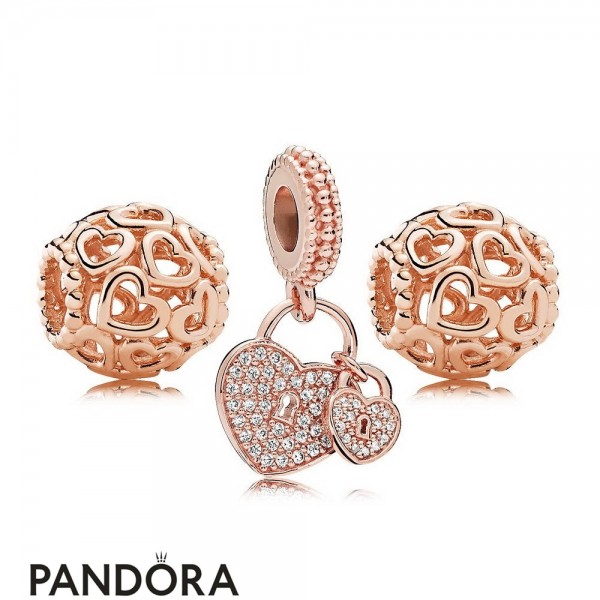 Pandora Jewellery Rose Open Your Heart Charm Pack