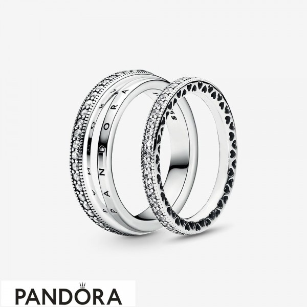 Pandora Jewellery Signature Classic Ring Set