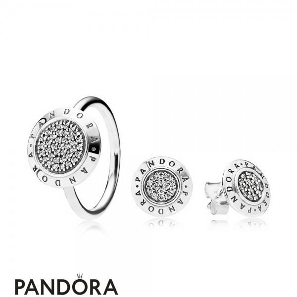 Pandora Jewellery Signature Ring And Earring Set