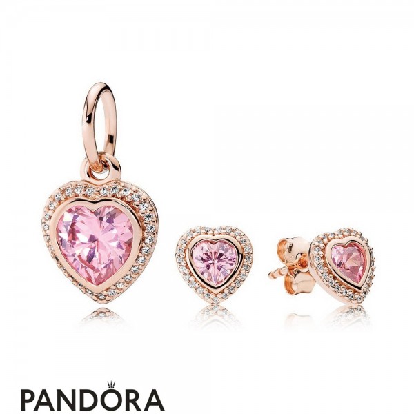 Women's Pandora Jewellery Sparkling Love Rose Gift Set