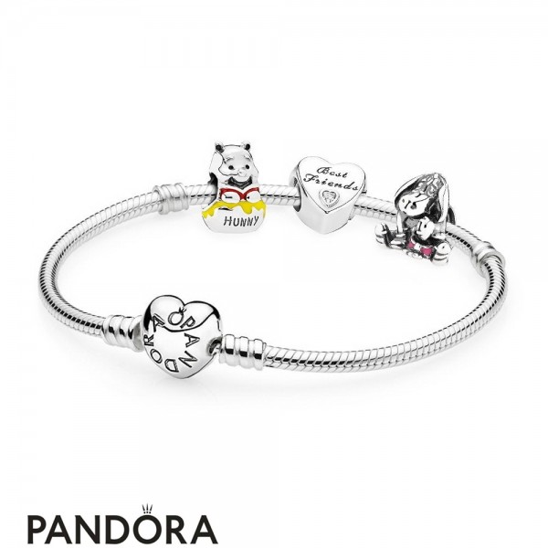 Women's Pandora Jewellery Winnie The Pooh And Eeyore Bracelet Gift Set
