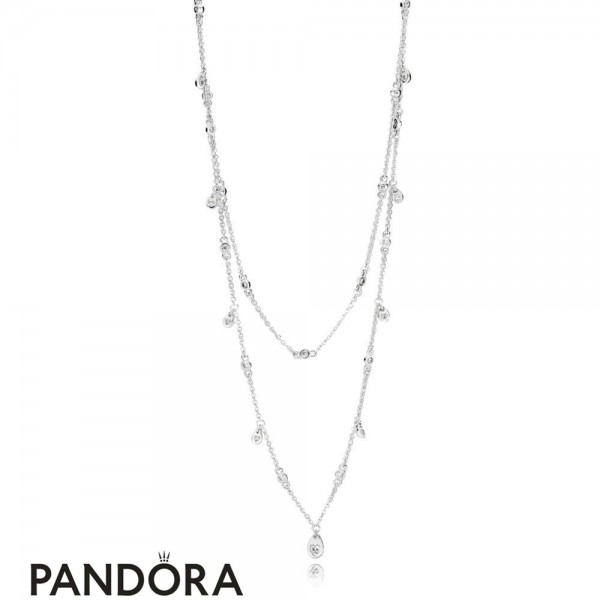 Women's Pandora Jewellery Chandelier Droplets Necklace