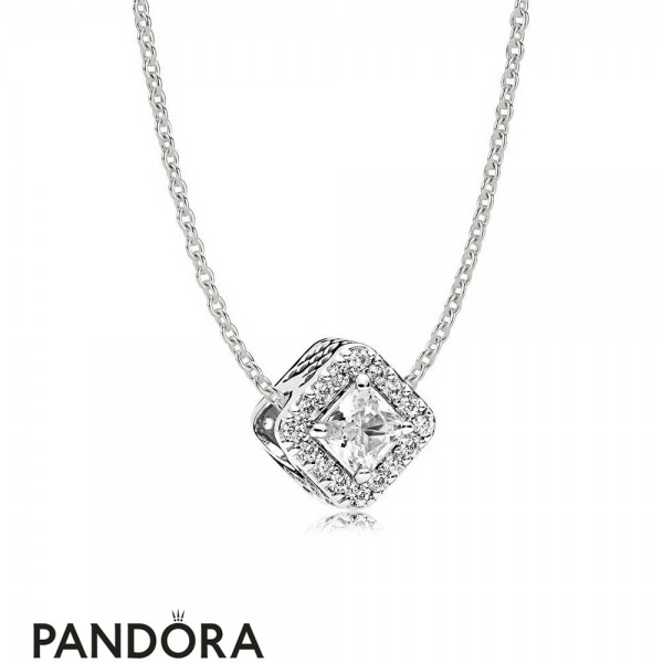 Women's Pandora Jewellery Geometric Radiance Necklace Gift Set