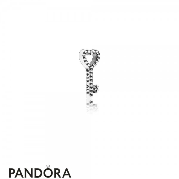 Women's Pandora Jewellery Heart Key Petite Charms