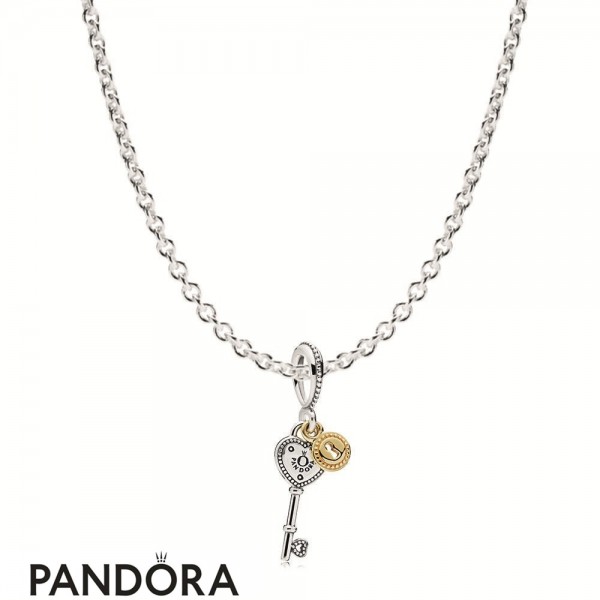 Women's Pandora Jewellery Key To My Heart Necklace Gift Set